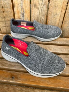 Skechers GoGaMax Slop on Grey Heather Sneakers Shoes Women’s size 8